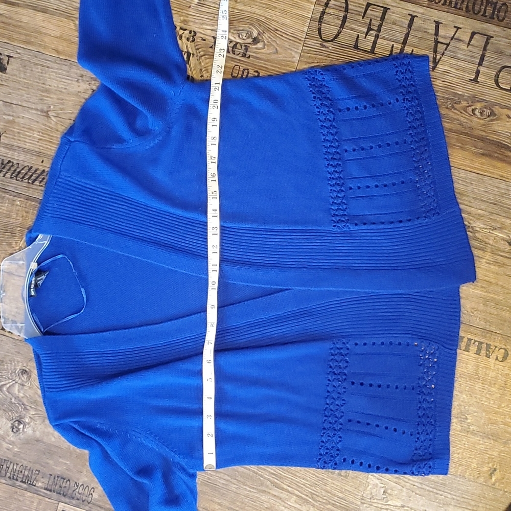 Sweaterworks, royal blue, long-sleeve, acrylic, sweater, size large - Picture 6 of 11